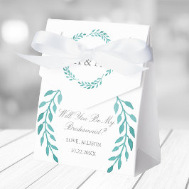 シックティール（緑がかった色）ボタニカルは私の花嫁になる フェイバーボックス