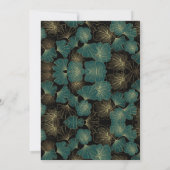 シックティール（緑がかった色）ボタニカル誕生日招待状 招待状 (裏面)