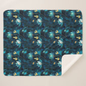 シックティール（緑がかった色）菊 シェルパブランケット (正面(横))