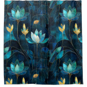 シックティール（緑がかった色）菊 シャワーカーテン (正面)