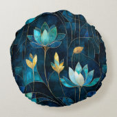 シックティール(緑がかった色)菊 ラウンドクッション (裏面)