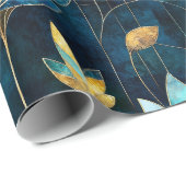 シックティール（緑がかった色）菊 ラッピングペーパー (ロールコーナー)