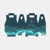 シックティール(緑がかった色)金ゴールドアゲートバルミツワーパーティー フェイバーボックス (折り畳みなし)