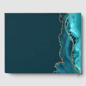 シックティール(緑がかった色)金ゴールドアゲートバー(ユダヤ教の)バル・ミツバーパーティー写真 ゲストブック (裏面)