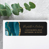 シックティール(緑がかった色)金ゴールドダーク結婚ズ差出人住所 ラベル