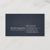 シックティール（緑がかった色）金ゴールドロータスヨガインストラクターロイヤリティパンチ ロイヤリティカード (裏面)