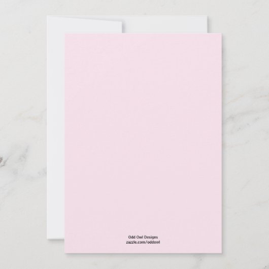 シックテディベアベビーシャワー招待状ツインガールズ 招待状 (裏面)