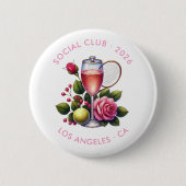 シックテニスソーシャルクラブバチェロレッテ週末 缶バッジ (正面)