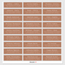 シックテラコッ結婚タズゲスト住所 シール