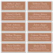 シックテラコッ結婚タズゲスト住所 シール (正面)