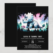 シックディオナトリケラトプス誕生日 招待状 (正面/裏面)