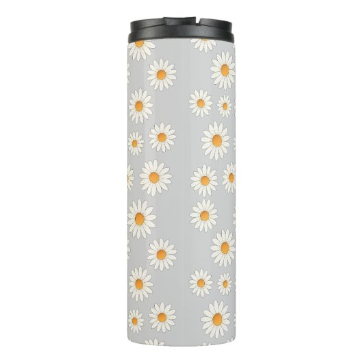 シックデイジーフラワーパターン – かわいいフローラデザイン – タンブラー (裏面)