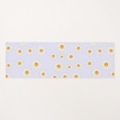 シックデイジーフラワーパターン – かわいいフローラデザイン – ヨガマット (正面(横))