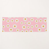 シックデイジーフラワーパターン – かわいいフローラデザイン –  ヨガマット (正面(横))