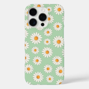 シックデイジーフラワーパターン – かわいいフローラデザイン – iPhone 16 PROケース