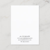 シックデイジーフローラルパターンジュエリーイヤリングディスプレイ 名刺 (裏面)