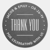 シックデコタイポグラフィサンキューチョークフェイクボード ラウンドシール (正面)