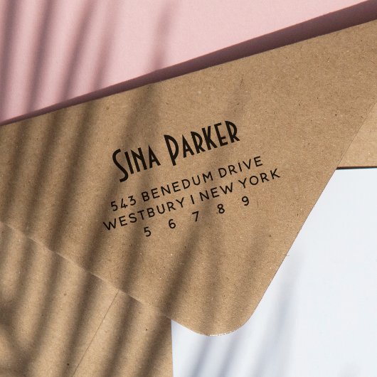 シックデコネーム&姓カスタム差出人住所 ラバースタンプ