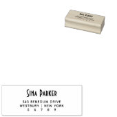 シックデコネーム&姓カスタム差出人住所 ラバースタンプ (押印)