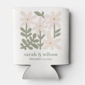 シックデュスキー赤面レトロミニマルフローラ結婚ズ 缶クーラー (裏面)