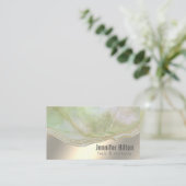 シックトレンディーアゲードプロフェッショナル金ゴールド箔 名刺 (スタンド正面)