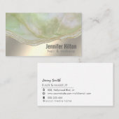 シックトレンディーアゲードプロフェッショナル金ゴールド箔 名刺 (正面/裏面)