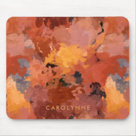 シックトレンディーテラコッタラストオレンジブラウン マウスパッド