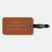 シックトレンディーテラコッタラスト抽象芸術モノグラム ラゲッジタグ (裏面横)