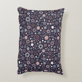 シックトレンディーバラ金ゴールド金属雪片 アクセントクッション (裏面(縦))