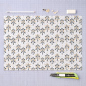 シックトレンディーブラック金ゴールドクリスマスツリーズホリデー 薄葉紙 (クラフト)