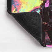 シックトレンディー抽象芸術アニメ女子レースドライバー マウスパッド (コーナー)