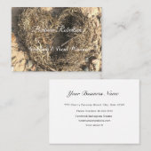 シックトレンディー素朴沿岸ビーチ結婚ハート 名刺 (正面/裏面)