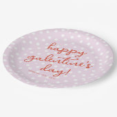 シックドットハッピーガレンティンデイパーティー ペーパープレート (アングル)