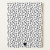 シックドット赤面ガールボスパーソナライズされたビジネス プランナー手帳 (裏面)