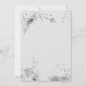 シックドレスウィンターグレー80誕生日 招待状 (裏面)