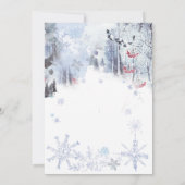 シックドレスウィンターランドスケープ100誕生日 招待状 (裏面)