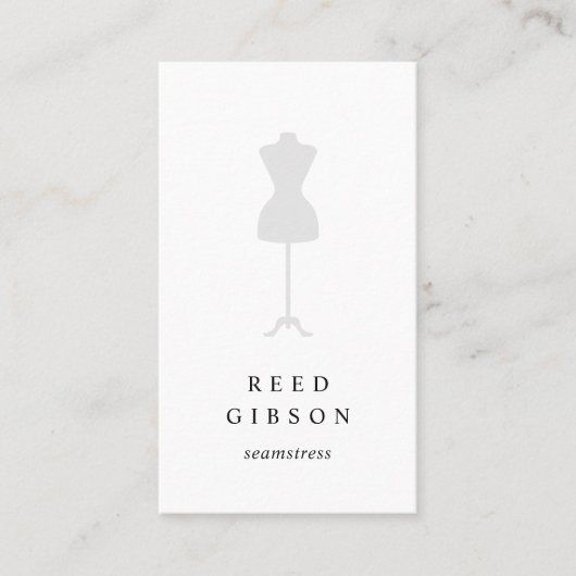 シックドレス型枠 Seamstress Tailor Designer 名刺 (正面)