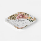 シックニュートラルカラーズボホ結婚フローラ ペーパープレート (傾斜あり)