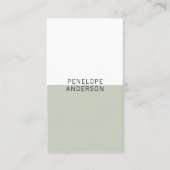 シックニュートラルグリーンミニマリストモダンボホトレンディー 名刺 (正面)