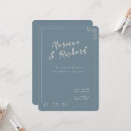 シックニュートラル結婚式招待状 招待状