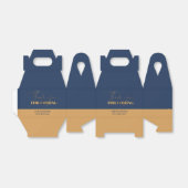 シックネイビーと金ゴールド誕生日ありがとう フェイバーボックス (折り畳みなし)