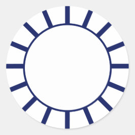 シックネイビーストライプ ラウンドシール