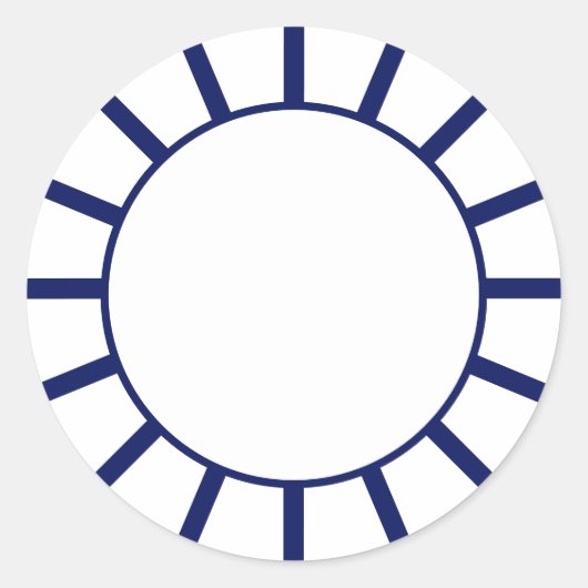 シックネイビーストライプ ラウンドシール (正面)