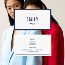 シックネイビーファッションスタイリスト/美しい名刺