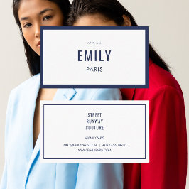 シックネイビーファッションスタイリスト/美しい名刺 名刺