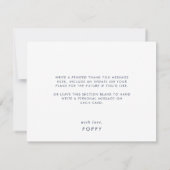 シックネイビーブルーグラードキャップ卒業サンキューカード サンキューカード (裏面)