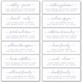 シックネイビーブルースクリプト結婚ズゲスト住所 シール (正面)