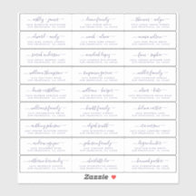 シックネイビーブルースクリプト結婚ズゲスト住所 シール