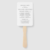 シックネイビーブルーピーニーフローラ結婚式 プログラム ハンドファン (裏面)