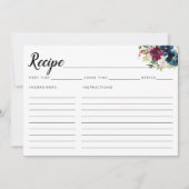 シックネイビーブルーブルゴーニュフローラウォーターカラーレシピ (正面)